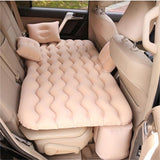 Car Inflatable Air Mattress Bed with 2 Pillows & Storage Piers, Beige | مرتبة هوائية قابلة للنفخ للسيارة مع وسادتين وقواعد تخزين، بيج