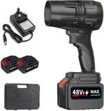 Cordless Leaf Blower with 2 Batteries, Handheld Turbo Jet Dust Cleaner | منفاخ أوراق لاسلكي مع بطاريتين، منفاخ غبار محمول قوي