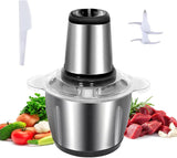 Food Chopper & Electric Meat Grinder, 2L Stainless Steel Bowl, Quad Blades, 300W, Dual Speed Control | فرامة طعام ومفرمة لحم كهربائية، وعاء ستانلس ستيل بسعة 2 لتر، شفرات رباعية، 300 واط، تحكم بسرعتين