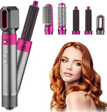 Aputue 5-in-1 Hair Dryer & Styler – Straightener, Comb, Curling Brush, 5 Barrels, Smoothing & Massage جهاز تصفيف الشعر 5 في 1 من Aputue – مجفف، مكواة، فرشاة تمليس وتجعيد، 5 رؤوس، تنعيم وتدليك فروة الرأس