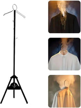 Clothes Incense Burner Stand – 175cm Freestanding Metal Coat Rack with Hooks & Incense Base for Steaming Clothes, Traditional Steamer (Black) حامل بخور للملابس – حامل معاطف معدني مستقل 175سم مع خطاطيف وقاعدة بخور لتبخير الملابس، جهاز تبخير تقليدي (أسود)