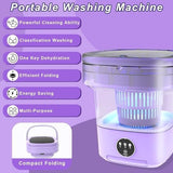 11L Folding Portable Mini Washing Machine with Drain Basket | غسالة صغيرة قابلة للطي 11 لتر مع سلة تصريف