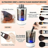 3-in-1 Electric Makeup Brush Cleaner, Automatic Cosmetic Brush Cleaner with Mat | منظف فرش المكياج الكهربائي 3 في 1، منظف فرش التجميل التلقائي مع حصيرة
