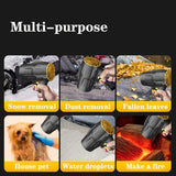 Cordless Leaf Blower with 2 Batteries, Handheld Turbo Jet Dust Cleaner | منفاخ أوراق لاسلكي مع بطاريتين، منفاخ غبار محمول قوي