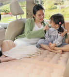Car Inflatable Air Mattress Bed with 2 Pillows & Storage Piers, Beige | مرتبة هوائية قابلة للنفخ للسيارة مع وسادتين وقواعد تخزين، بيج
