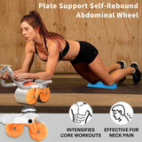 Automatic Rebound Ab Roller Wheel with Elbow Support & Timer | عجلة تمارين البطن أوتوماتيكية بارتداد مع مساند للمرفق ومؤقت