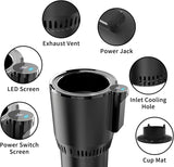 2-in-1 Smart Car Cup Cooler & Heater with LED Display, Touch Control | كوب ذكي 2 في 1 للسيارة للتبريد والتسخين مع شاشة LED وتحكم باللمس