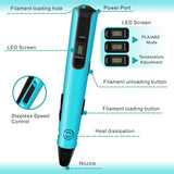 3D Pen for Kids with 15 Colors PLA Filament – Creative 3D Drawing Toy قلم ثلاثي الأبعاد للأطفال مع 15 لون خيوط PLA – لعبة رسم ثلاثية الأبعاد إبداعية (NP100، أزرق)