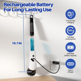 Electric Spin Scrubber 9-in-1 – Adjustable Handle, Waterproof IPX7, Type-C Charging, Multi-Function Cleaning Brush فرشاة كهربائية دوارة 9 في 1 – مقبض قابل للتعديل، مقاومة للماء IPX7، شحن Type-C، فرشاة تنظيف متعددة الاستخدام