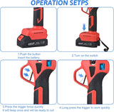 Electric Pruning Shears 30mm – 48V Cordless Portable Pruner, 2-Pack with 2000mAh Battery & Replacement Blades for Tree Branches مقص تقليم كهربائي 30مم – مقص لاسلكي محمول 48 فولت، عبوتان مع بطارية 2000mAh وشفرات بديلة لتقليم أغصان الأشجار