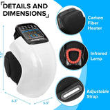 4-in-1 Knee Massager – Deep Heat, Red Light, Vibration & 3D Massage, Cordless Portable with LED Screen for Joint Pain Relief جهاز تدليك الركبة 4 في 1 – حرارة عميقة، ضوء أحمر، اهتزاز وتدليك ثلاثي الأبعاد، لاسلكي ومحمول مع شاشة LED لتخفيف آلام المفاصل