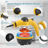 High Pressure Steam Cleaner – 1200W Portable Handheld Cleaner with 9 Accessories, Multifunctional for Home, Kitchen, Car & Windows (A) جهاز تنظيف بالبخار عالي الضغط – جهاز محمول 1200 واط مع 9 ملحقات، متعدد الاستخدامات للمنزل والمطبخ والسيارة والنوافذ (A