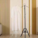 Clothes Incense Burner Stand – 175cm Freestanding Metal Coat Rack with Hooks & Incense Base for Steaming Clothes, Traditional Steamer (Black) حامل بخور للملابس – حامل معاطف معدني مستقل 175سم مع خطاطيف وقاعدة بخور لتبخير الملابس، جهاز تبخير تقليدي (أسود)