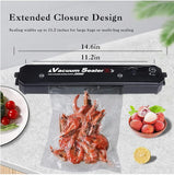 Vacuum Sealer – Automatic One-Touch Food Saver with 10 Bags, Dry & Wet Modes, Compact Slim Design, Sous Vide جهاز تفريغ الهواء – جهاز حفظ الطعام تلقائي بزر واحد مع 10 أكياس، أوضاع جافة ورطبة، تصميم نحيف مضغوط، للطهي بتقنية Sous Vide