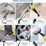 High Pressure Steam Cleaner – 1200W Portable Handheld Cleaner with 9 Accessories, Multifunctional for Home, Kitchen, Car & Windows (A) جهاز تنظيف بالبخار عالي الضغط – جهاز محمول 1200 واط مع 9 ملحقات، متعدد الاستخدامات للمنزل والمطبخ والسيارة والنوافذ (A