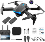 E99 Drone with Camera, Folding Remote Control, WiFi FPV & App Control, Storage Bag, 2 Batteries | طائرة بدون طيار E99 بكاميرا، تحكم عن بعد قابلة للطي، واي فاي FPV والتحكم عبر التطبيق، حقيبة تخزين، بطاريتان