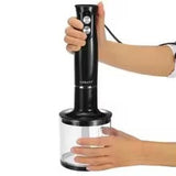 4 in 1 Multifunctional Handheld Blender, 110V/220V Electric Immersion Blender & Baby Food Maker | خلاط يدوي متعدد الوظائف 4 في 1، خلاط غمر كهربائي 110/220 فولت وصانع طعام للأطفال