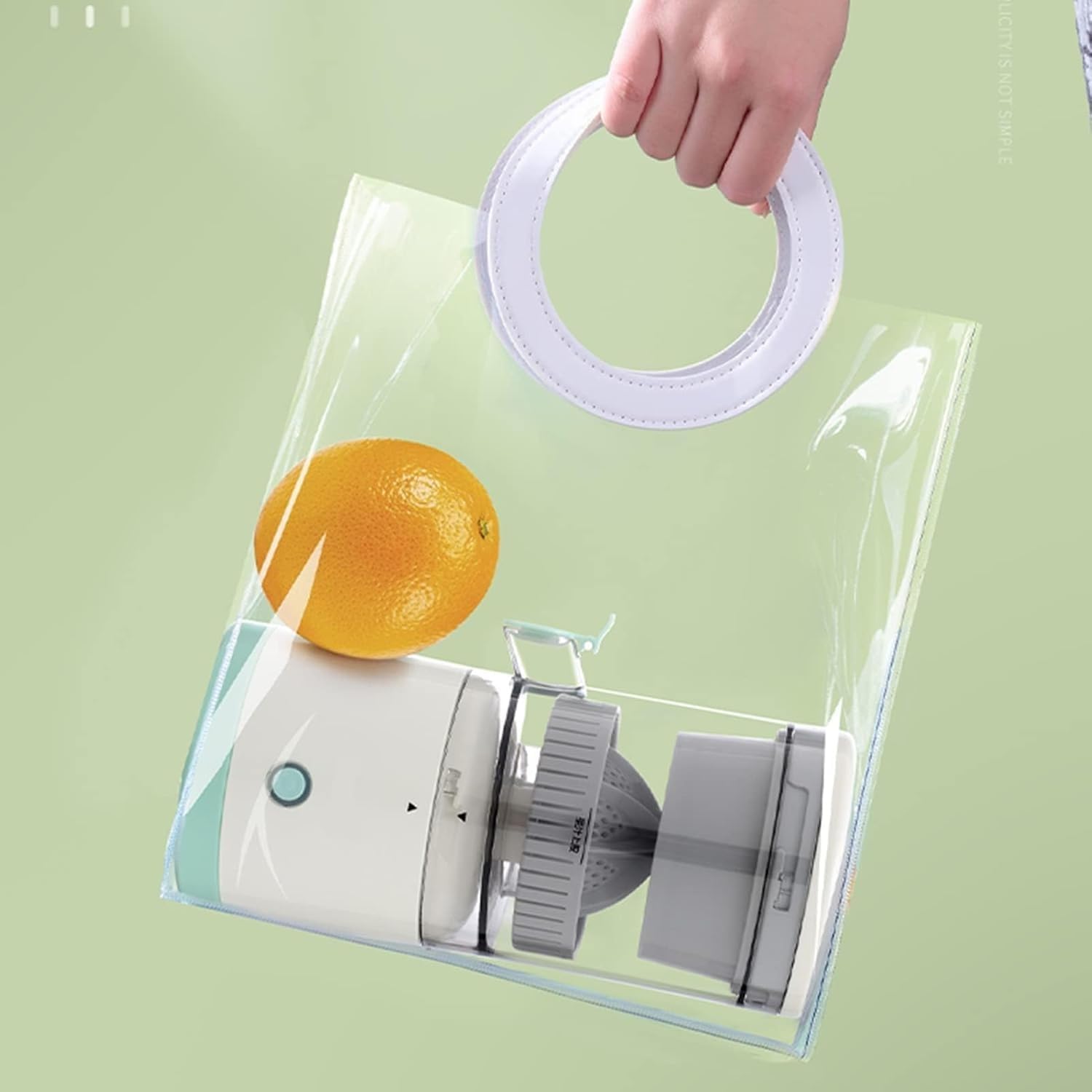 Electric Citrus Juicer 45W – Portable USB Rechargeable Cordless Juice Extractor for Orange, Lemon, Pomegranate عصارة فواكه كهربائية 45 واط – محمولة وقابلة للشحن USB، بدون أسلاك للبرتقال، الليمون، الرمان