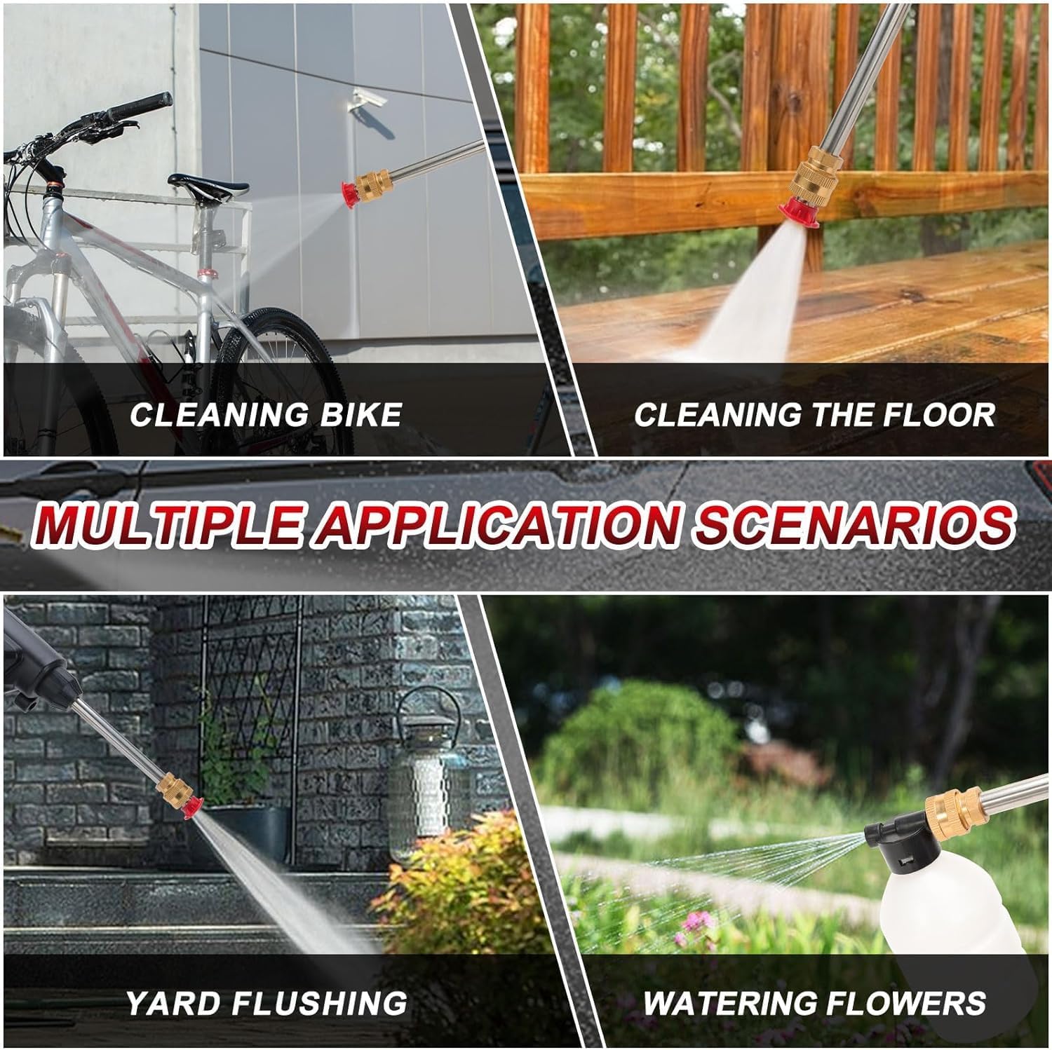 48V Portable Pressure Washer – Cordless Handheld Washer with Rechargeable 12000mAh Battery, Double Battery, Car & Floor Cleaning غسالة ضغط محمولة 48 فولت – جهاز يدوي لاسلكي مع بطارية قابلة للشحن 12000mAh، بطاريتان، لتنظيف السيارات والأرضيات