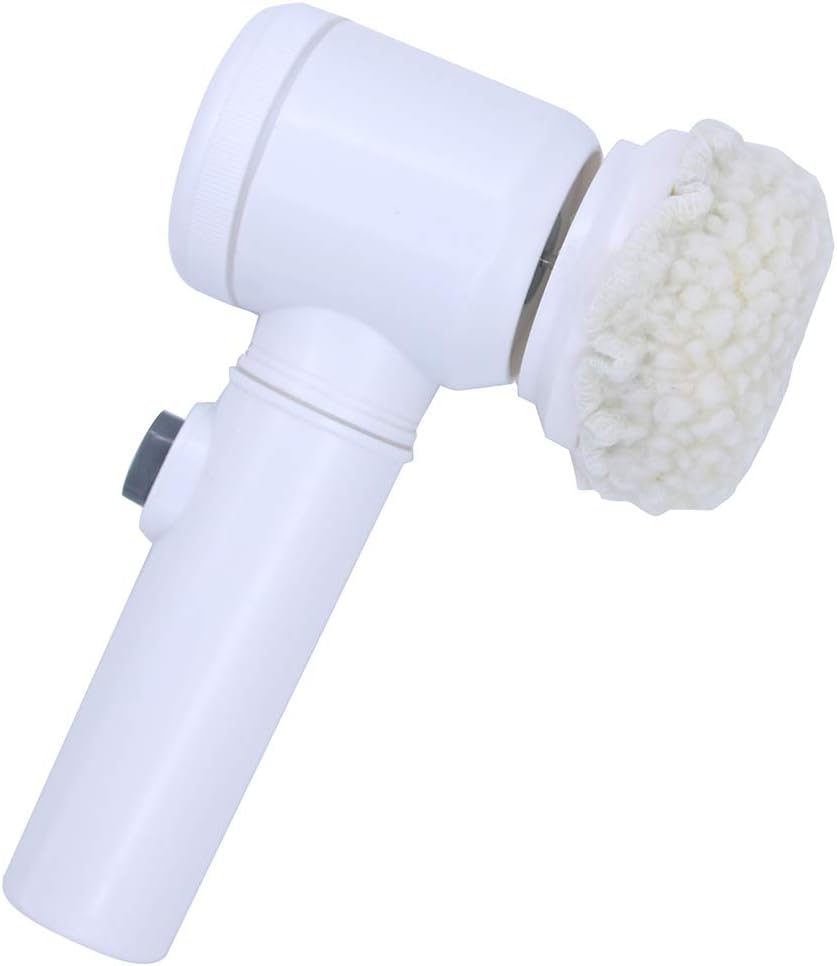 5-in-1 Electric Cleaning Brush, Battery Powered Scrubber for Kitchen, Bathroom & Home | فرشاة تنظيف كهربائية 5 في 1، جهاز كشط يعمل بالبطارية للمطبخ والحمام والمنزل