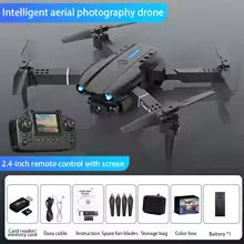 E99 Drone with Camera, Folding Remote Control, WiFi FPV & App Control, Storage Bag, 2 Batteries | طائرة بدون طيار E99 بكاميرا، تحكم عن بعد قابلة للطي، واي فاي FPV والتحكم عبر التطبيق، حقيبة تخزين، بطاريتان