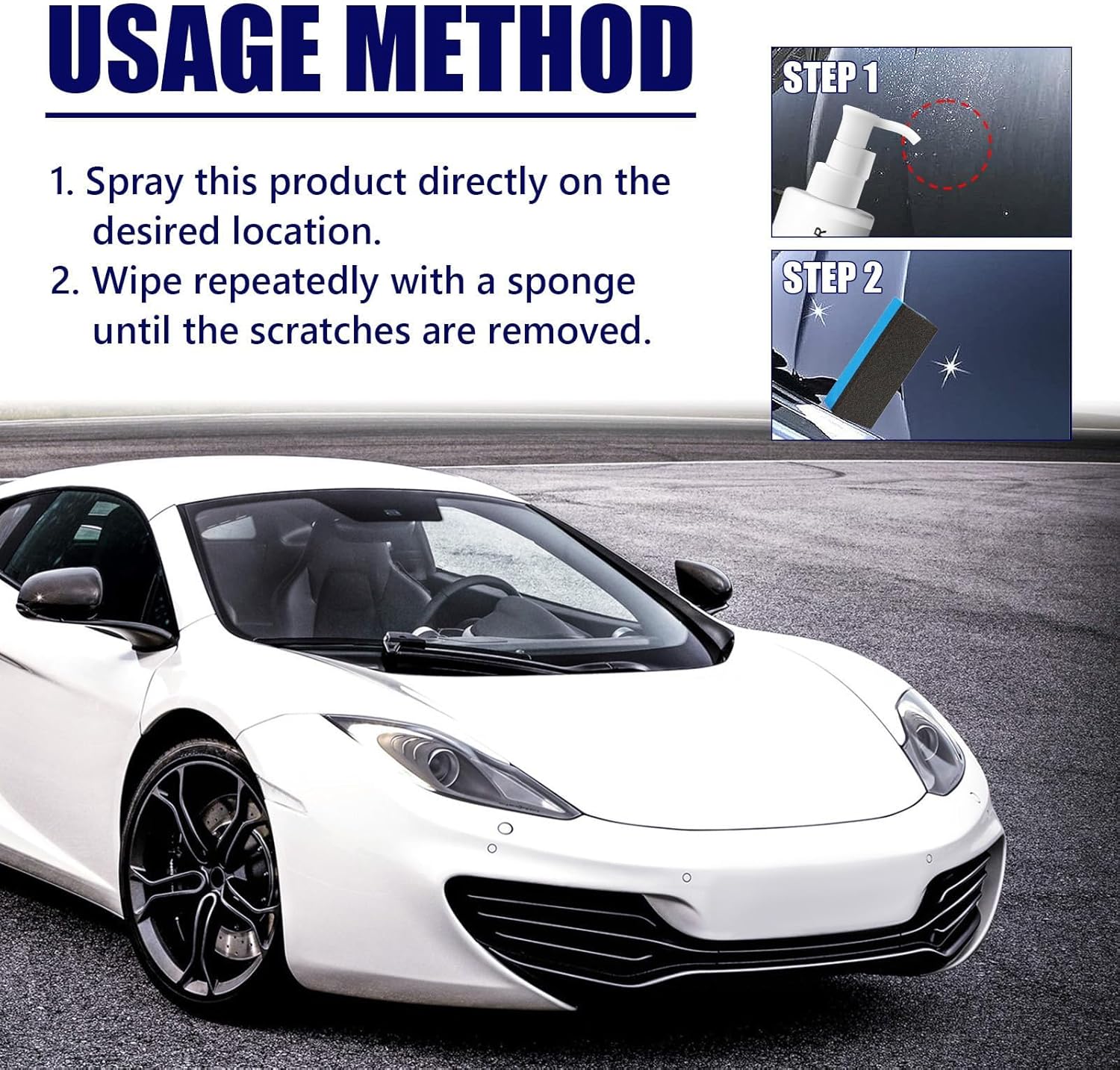 Car Paint Scratch Remover 100ML, Deep Scratch Repair Spray | مزيل خدوش طلاء السيارات 100 مل، بخاخ إصلاح الخدوش العميقة