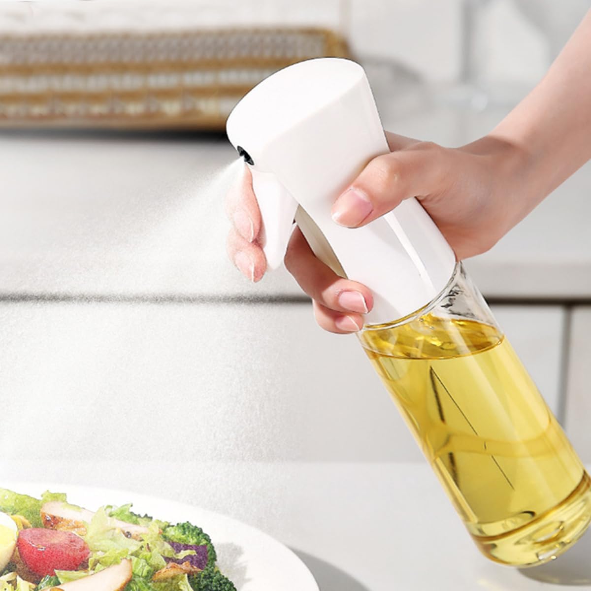 300ml Oil Sprayer Bottle for Cooking, Refillable Olive Oil Mister | بخاخ زيت 300 مل للمطبخ، عبوة زيت قابلة لإعادة التعبئة