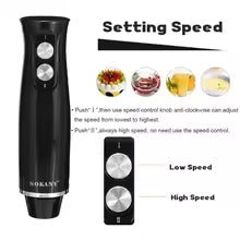 4 in 1 Multifunctional Handheld Blender, 110V/220V Electric Immersion Blender & Baby Food Maker | خلاط يدوي متعدد الوظائف 4 في 1، خلاط غمر كهربائي 110/220 فولت وصانع طعام للأطفال