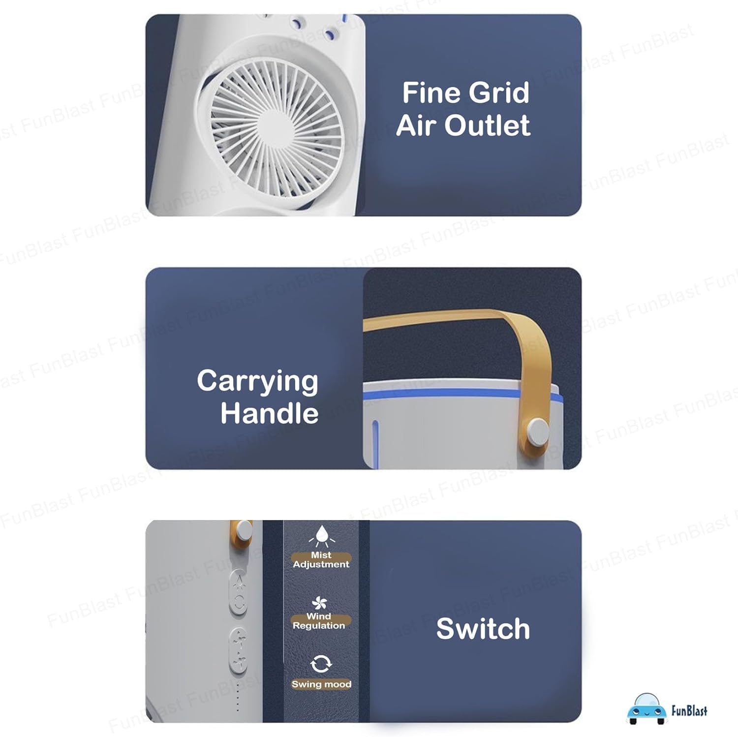 Portable Double-Ended Spray Fan – USB Rechargeable Mini Cooling Desk Fan with Water Mist, 15-Year Warranty, for Office & Home, Gift Idea مروحة محمولة مزدوجة الرش – قابلة للشحن USB، مروحة تبريد صغيرة مع رذاذ ماء، ضمان 15 سنة، للمكتب والمنزل، مثالية كهدية