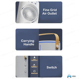 Portable Double-Ended Spray Fan – USB Rechargeable Mini Cooling Desk Fan with Water Mist, 15-Year Warranty, for Office & Home, Gift Idea مروحة محمولة مزدوجة الرش – قابلة للشحن USB، مروحة تبريد صغيرة مع رذاذ ماء، ضمان 15 سنة، للمكتب والمنزل، مثالية كهدية