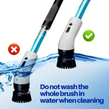 Electric Spin Scrubber 9-in-1 – Adjustable Handle, Waterproof IPX7, Type-C Charging, Multi-Function Cleaning Brush فرشاة كهربائية دوارة 9 في 1 – مقبض قابل للتعديل، مقاومة للماء IPX7، شحن Type-C، فرشاة تنظيف متعددة الاستخدام
