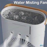 Portable Double-Ended Spray Fan – USB Rechargeable Mini Cooling Desk Fan with Water Mist, 15-Year Warranty, for Office & Home, Gift Idea مروحة محمولة مزدوجة الرش – قابلة للشحن USB، مروحة تبريد صغيرة مع رذاذ ماء، ضمان 15 سنة، للمكتب والمنزل، مثالية كهدية